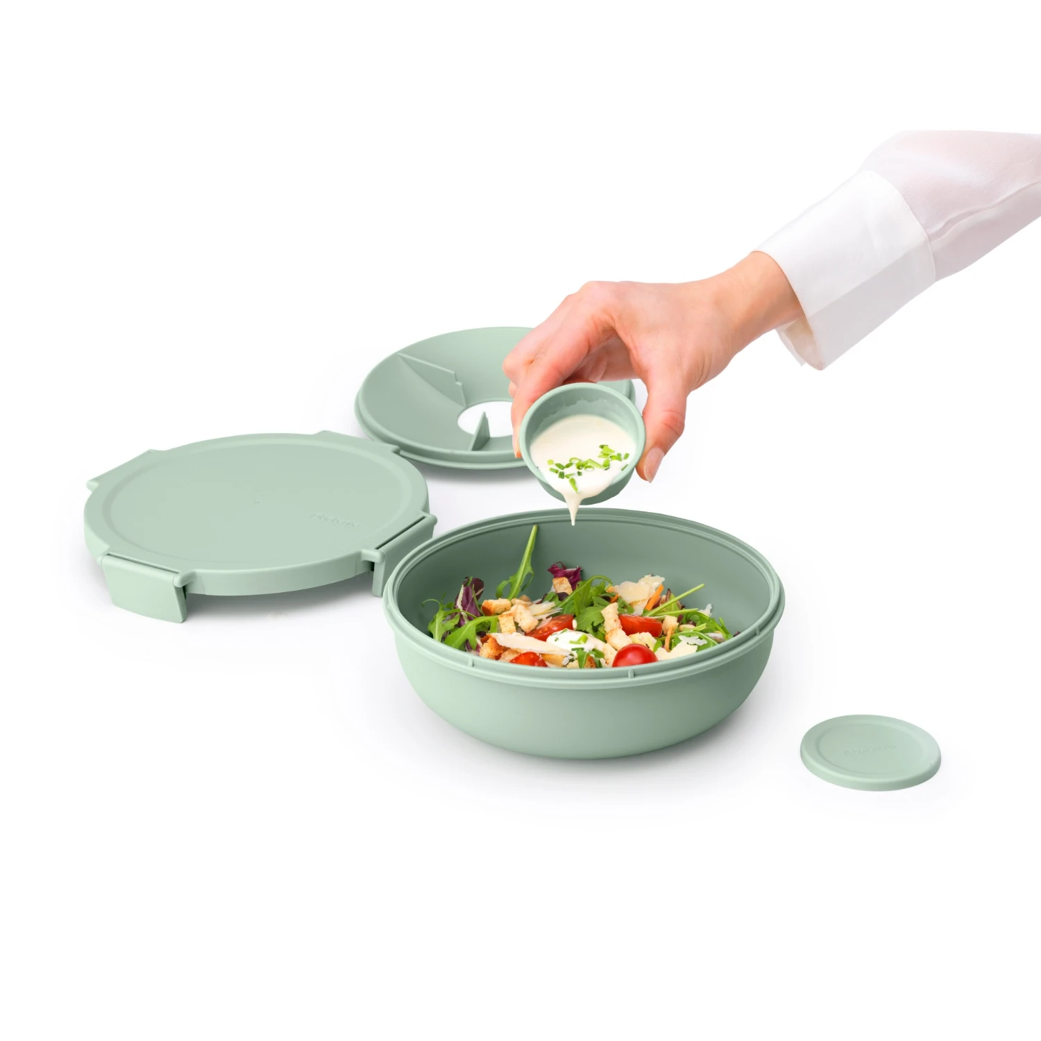 Brabantia Make En Take Salade Lunchkom 1,3 Liter Jade Groen - Afbeelding 2