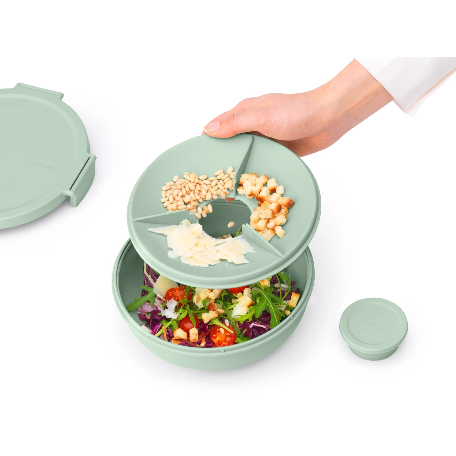 Brabantia Make En Take Salade Lunchkom 1,3 Liter Jade Groen - Afbeelding 4