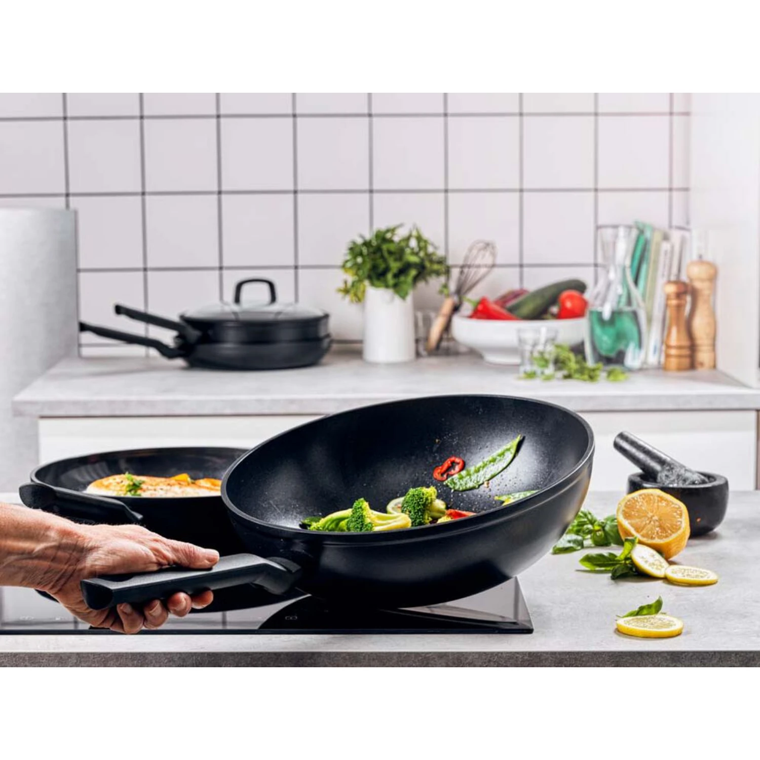 BK Easy Induction Wokpan Ø30 Cm Ceramic - Afbeelding 2